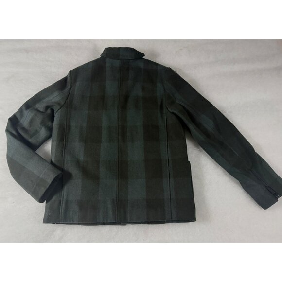 Skunkfunk Women's S Plaid Wool Jacket Sherpa Lined Green Black Academia Classic - Picture 4 of 13